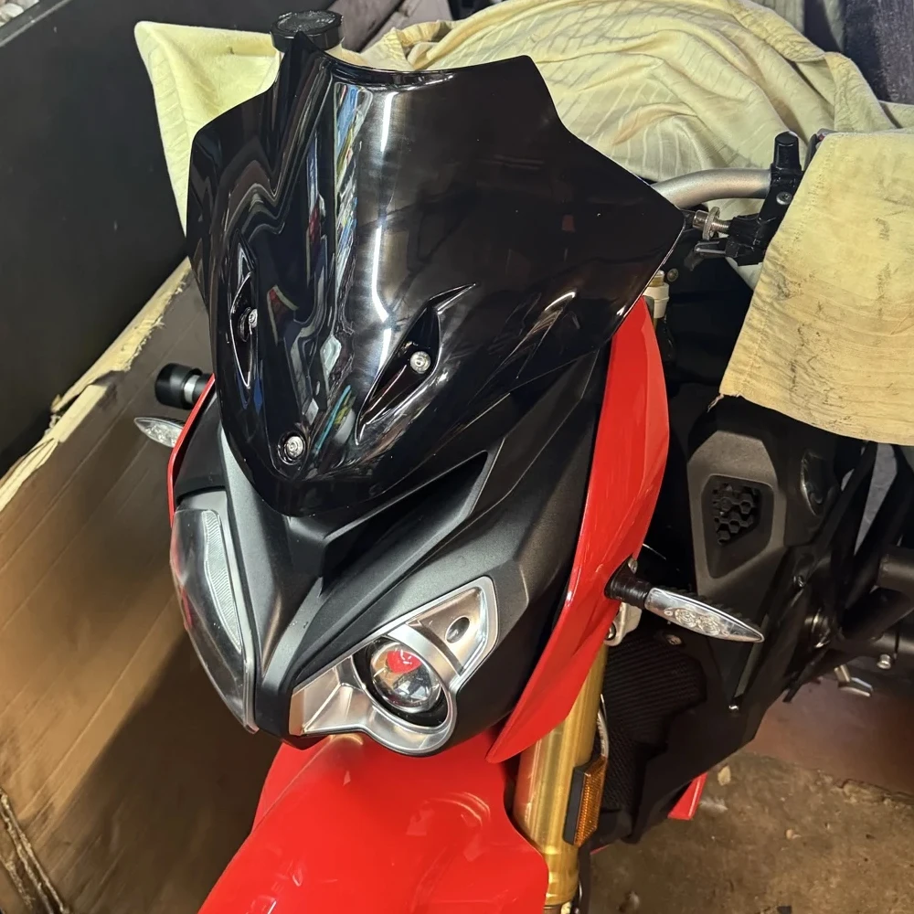 S1000R الزجاج الأمامي للدراجات النارية منحرف الزجاج الأمامي لسيارات BMW S1000 S 1000 R 2014 2015 2016 2017 2018 2019 2020 شاشة فقاعة مزدوجة