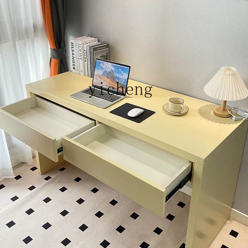 

ZZ Solid Wood Home Student Writing Desk Study Room Minimalist Desk Dopamine Computer