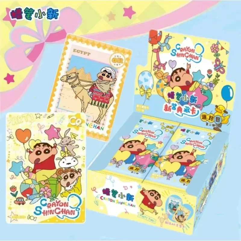 KAYOU Genuine Crayon Shinchan Card Party Pack Family Party Rare CR Card Anime Collectible Card Toys Gifts birthday present