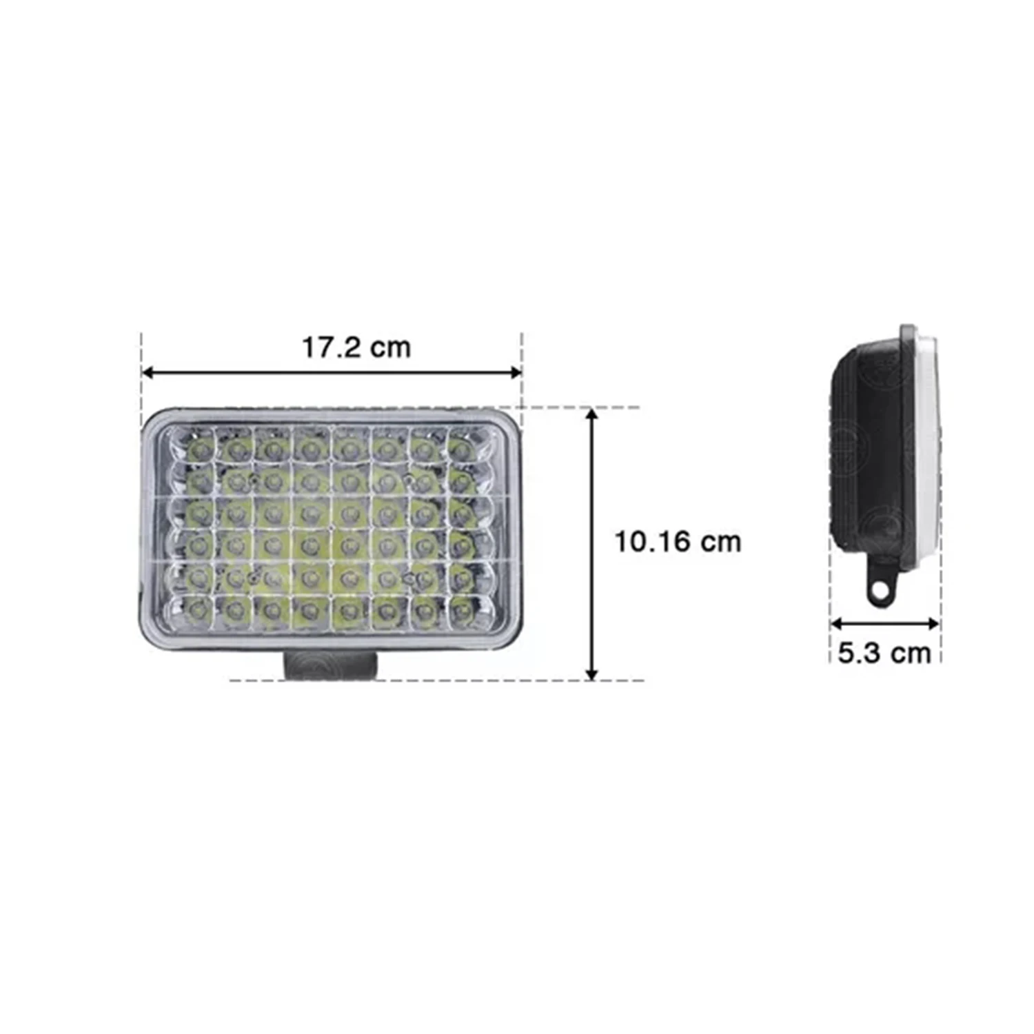 DPGKITS 2pcs Work lights 5 Inch 4X6 48 High Brightness LED For Car Motorcycle ATV RZR Jeep Freight Trucks Trailers Tractors