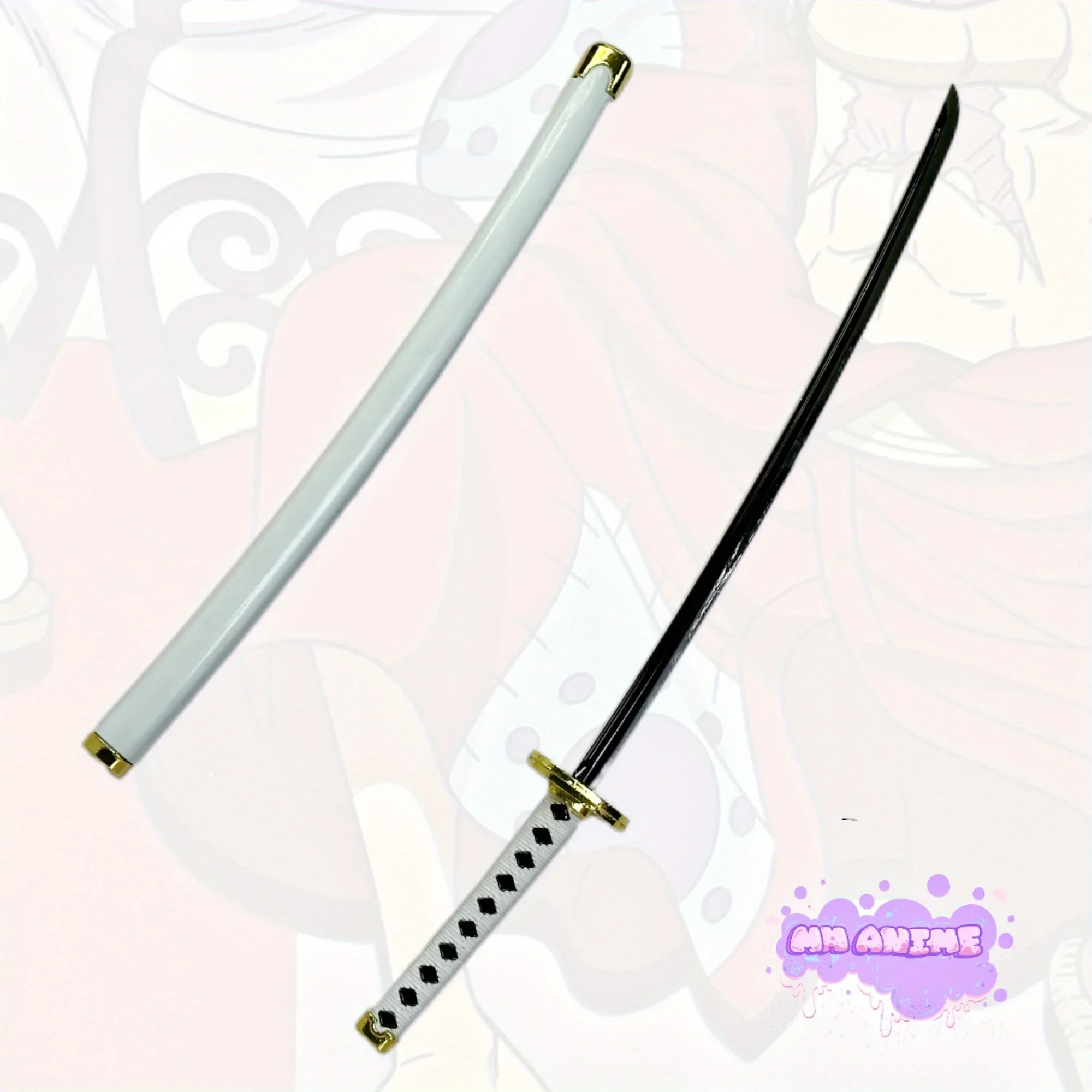 9.8 inch Roronoa Zoro Metalen Katana Zwaard Originele Samurai Sabel Japanse Katana Sabel Ninja Mes Cosplay Accessoires Prop Speelgoed