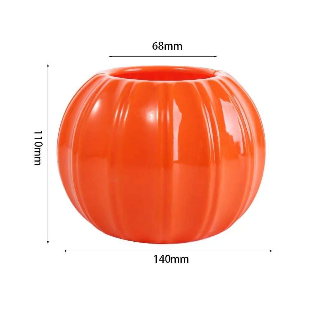 Anticorrosion Simulation Pumpkin Vase Not Fade Pumpkin Shape Plastic Pumpkin Flowerpot Wear-resistant Flower Arrangement Vase