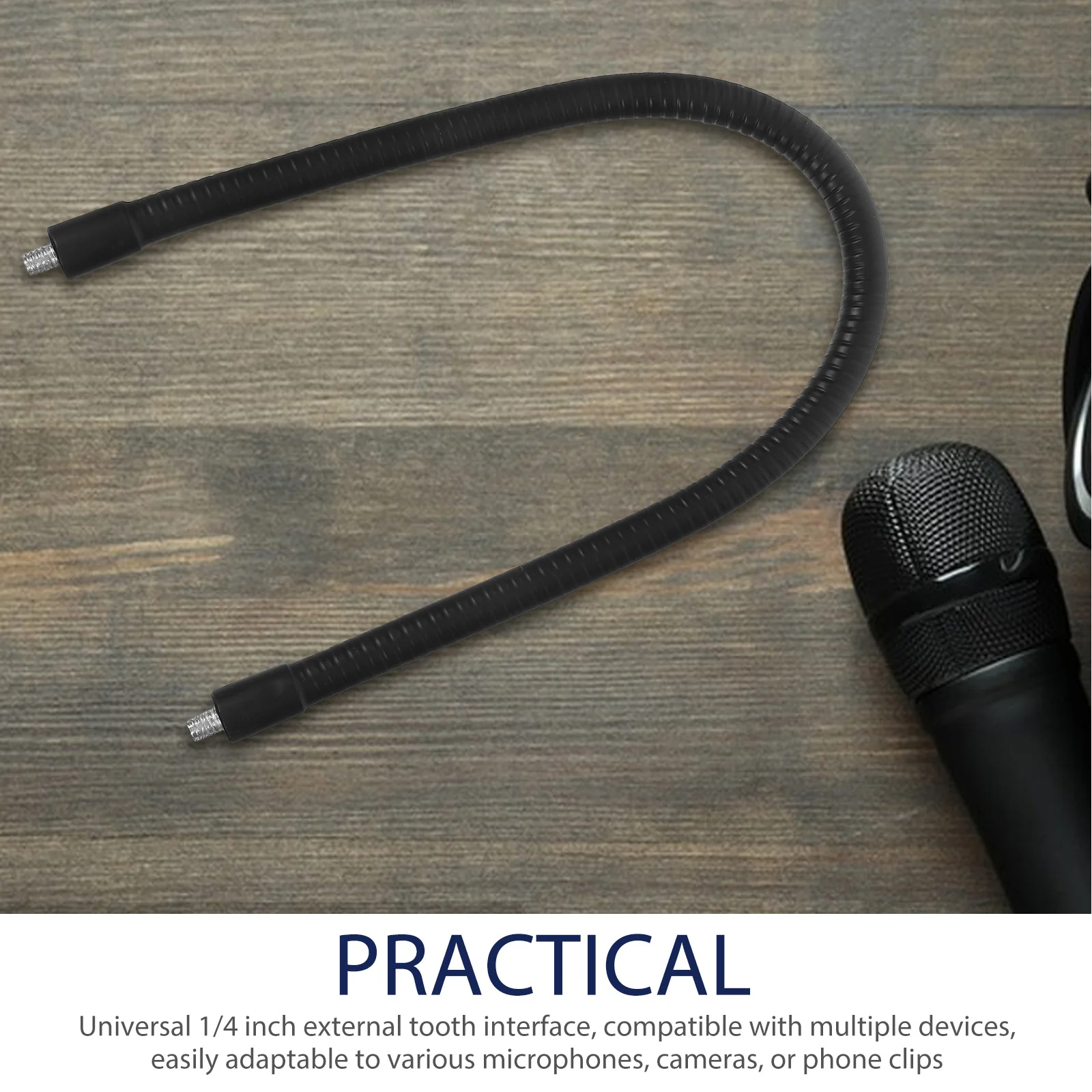 

2pcs 19.65" Flexible Gooseneck Extension Arm Metal Tripod Mount Adapter For Live Streaming Desk Recording Bracket Extension Tube