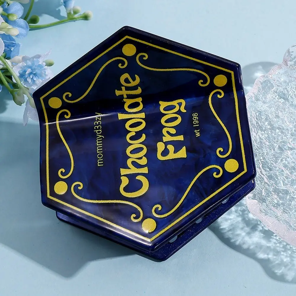 Nueva Pinza para el Cabello con Diseño de Rana de Chocolate de Harry Potter, Pinza para el Cabello Acrílica Mágica Retro, Accesorio para el Cabello Exquisito