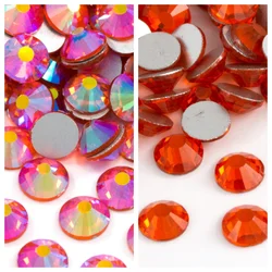 Orange AB SS10-SS20 Nail Art Non Hotfix Rhinestones Loose flatback Rhinestone Glass Strass for Nail Art Decorations 1440pcs