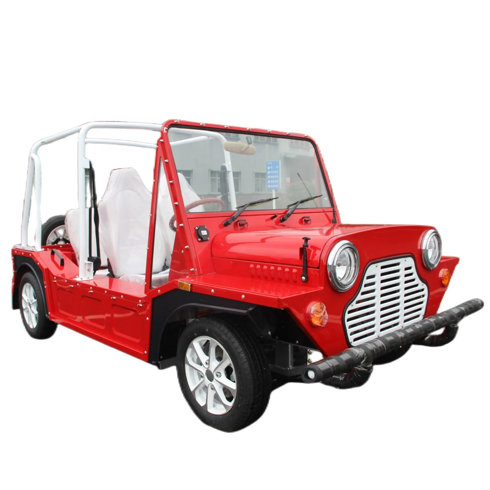 Factory Direct Sell Customized Body Color UK Style Electric Moke Smart 4 Seats Beach Buggy Classic Golf Car