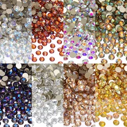SS3-SS30 Golden Bottom Glass Crystal Rhinestones Gold Flatback Strass Stone Nail Art Women's bags Accessories DIY Decoration