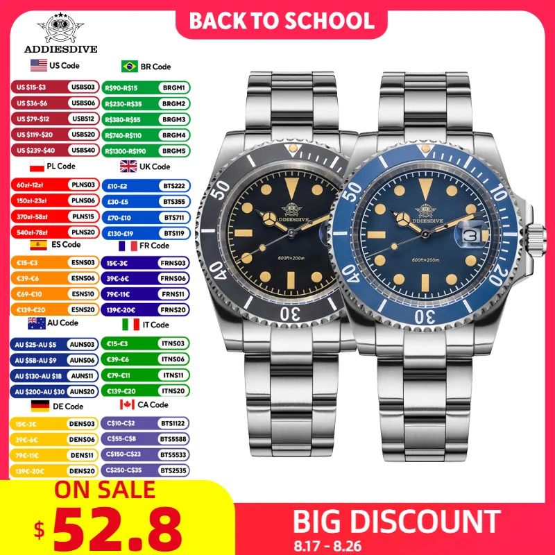 Seiko Watch Prospex - ADDIESDIVE New Men Watch Quartz Wristwatch