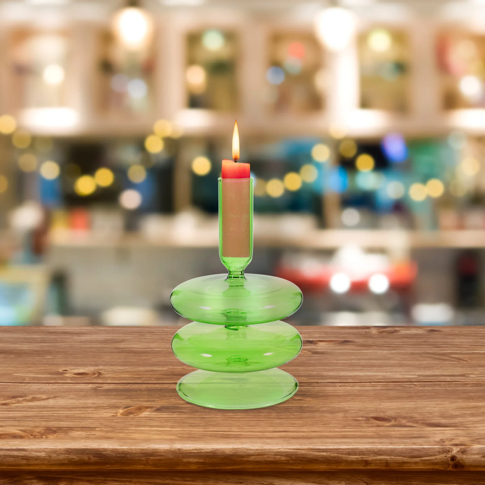 

Tall Tapered Holder Holders Candlestick Glass Tea Light St. Patricks Day Decor Candleholders