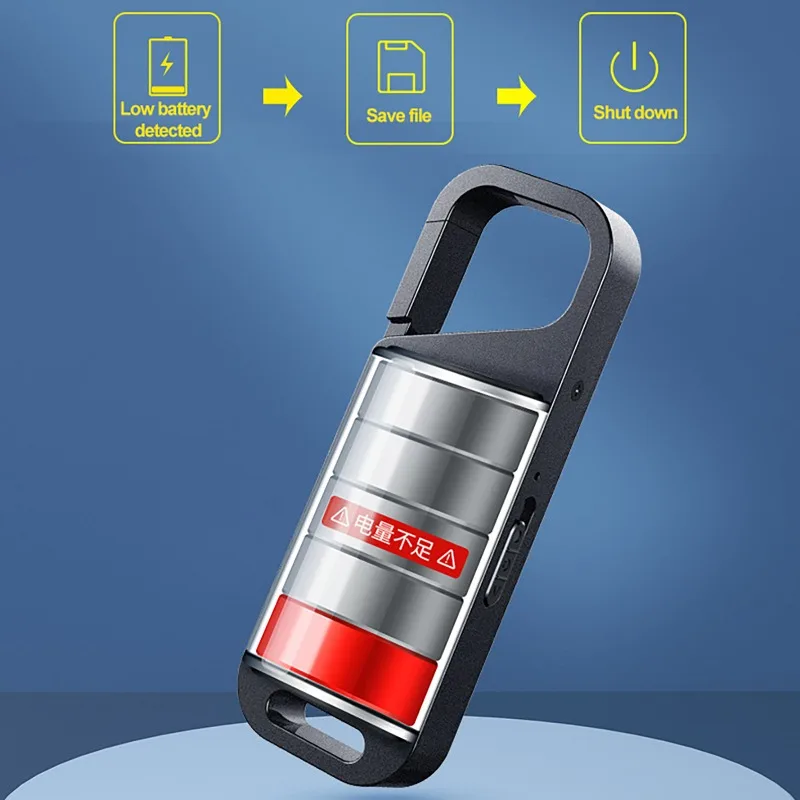 Mini Recorder Keychain 4-64GB High-definition Digital Voice Controlled Recording Pen Hidden Dictaphone Device Sound Key Chain