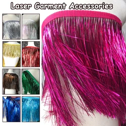 1/2/3M Laser Shiny Tassel Fringe Trim 20cm Lace Ribbon Tassels Diy Garment Curtains Dance Dress Decor Fringes Akcesoria do szycia