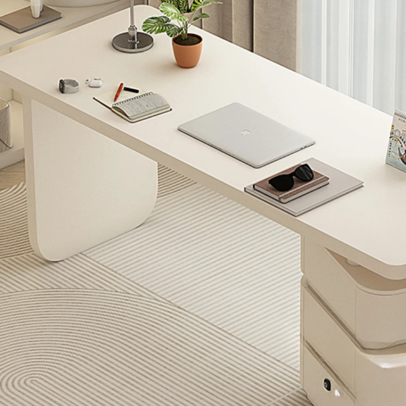 White Computer Office Desks Reception Wood Modern Storage Office Desks Side Meeting Escritorio Oficina Office Furniture WN50OD