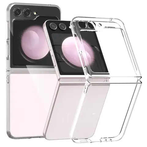 Transparent Hard PC Ultra Slim Case for Samsung Galaxy Z Flip 6 5 4 3 ZFlip 1 2 Clear Matte Shockproof Cover for Samsung flip6