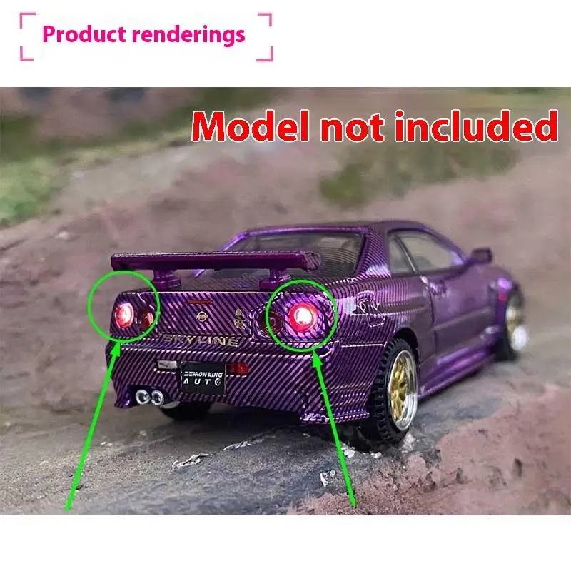 유선 자기 제어 램프 LED 마그네트론 라이트 모델 +자석 + 배터리 DIY 자동차 장난감 조명 디오라마 재료 로봇용