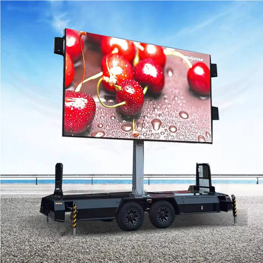 Outdoor Advertising P5 Led Sign Trailer Customized Advertising Led Billboard Large Portable Signage