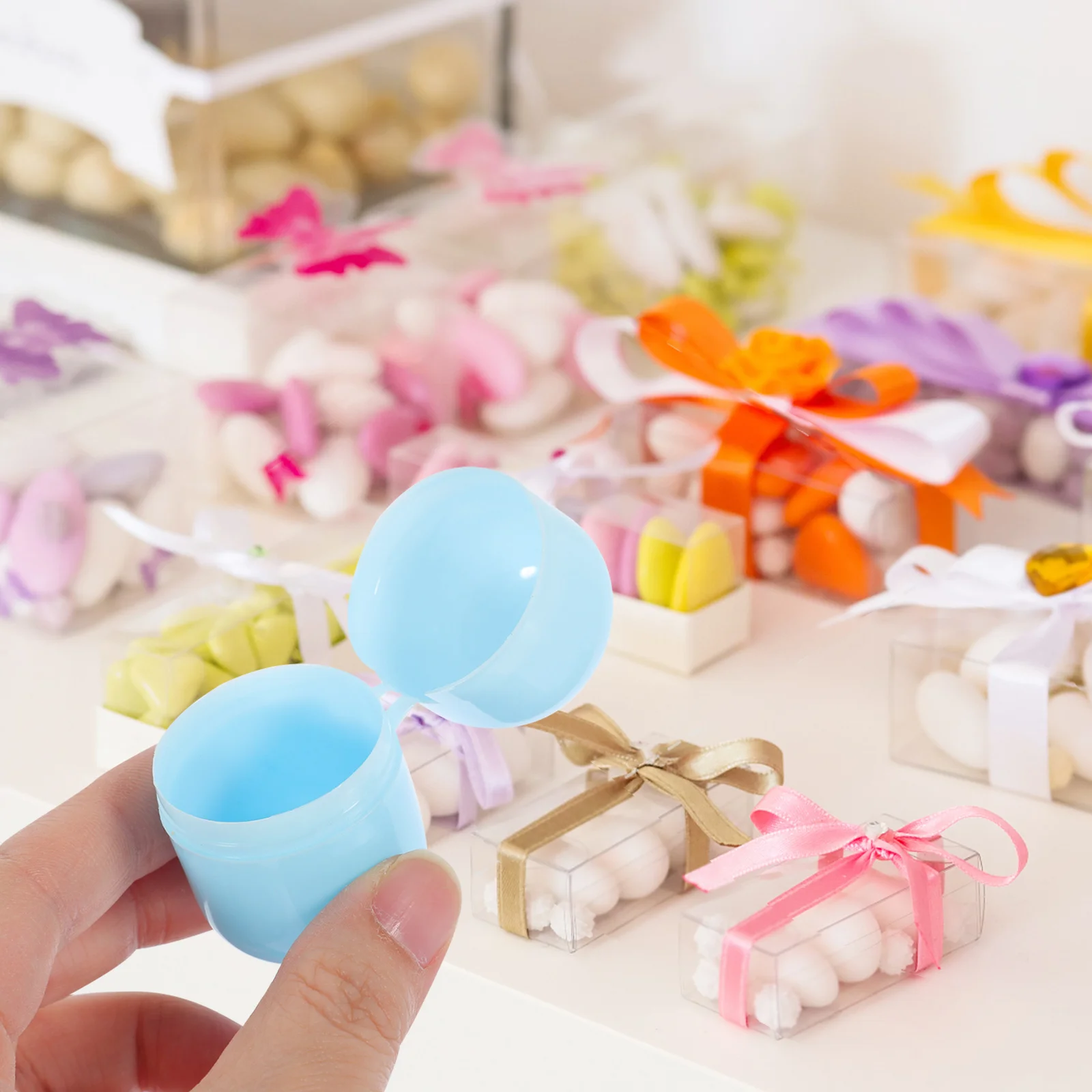 

50Pcs Fillable Balls Plastic Empty Ball Vending Machine Bulk Multi-Function Empty Ball Smooth Surface Decorative Gift