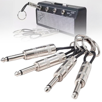 4pcs Wall Guitar Plug Keychain Vintage Amplifier Keychain Holder Key Rings Hanger Functional Key Shelf Hook Home Accessories