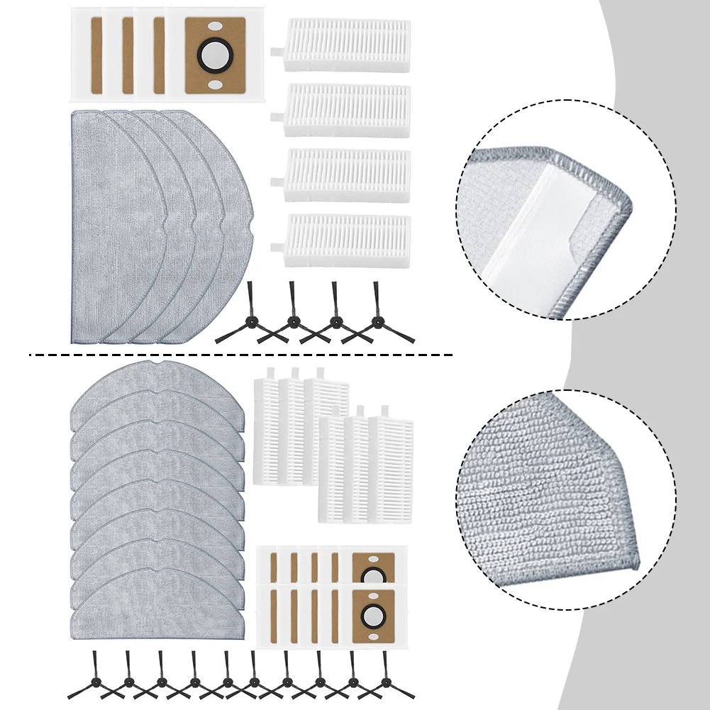 Pour ILIFE A30 Pro auto-vidant Robot aspirateur ensemble brosse latérale filtre vadrouille tissu sac à poussière accessoires de remplacement