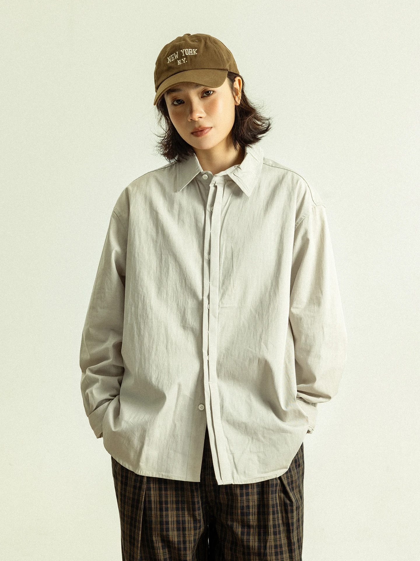 

Женская повседневная хлопковая рубашка GoodNorth Spring в японском ретро-стиле, свободного кроя, с длинным рукавом, на пуговицах, с подплечниками