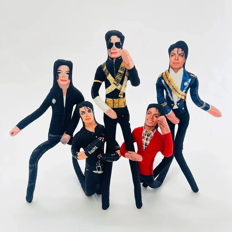Michael Jackson Figurine Built-in Wire Frame Bendable Model Abstract Styling MJ Pop Souvenir Fan Desktop Decor Collectible Gift