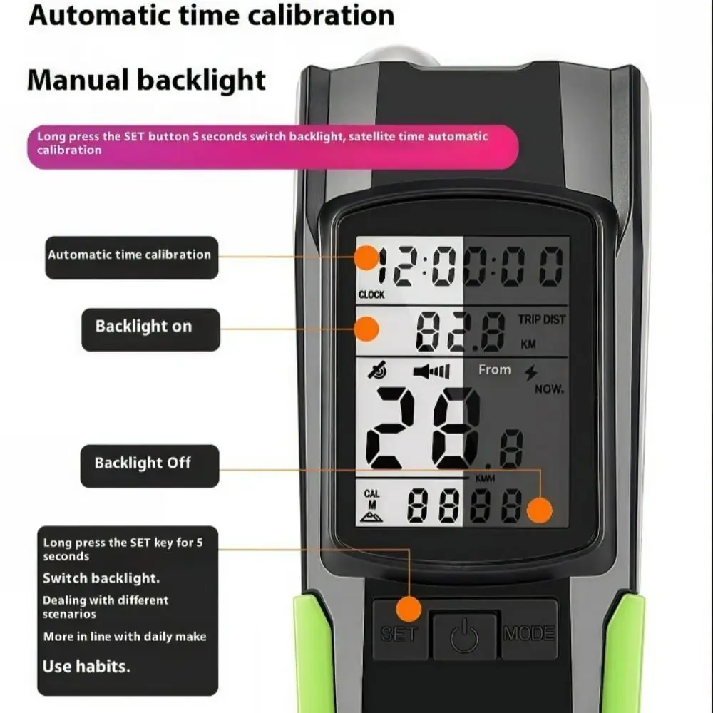 

Обновление GPS Беспроводная таблица кодов 3 в 1, световой динамик, таблица кодов для езды на велосипеде, долговечная многофункциональная таблица кодов позиционирования