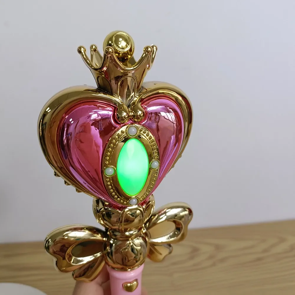 VIP Light Sailor girl Wand Magic Henshin Rod Musical Glow Heart Stick Sailor Moon Crystal Anime stage show Cosplay Toy Girl Gift