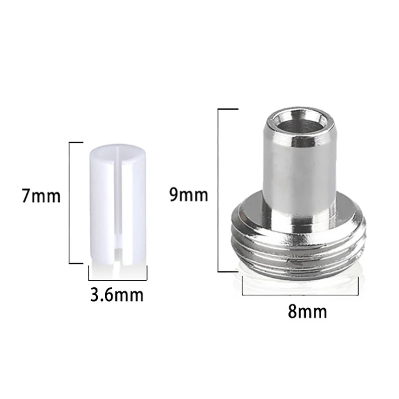 3Set Fiber Optic Visual Fault Locator Ceramic Tube And Metal Head Replacement Parts Accessories