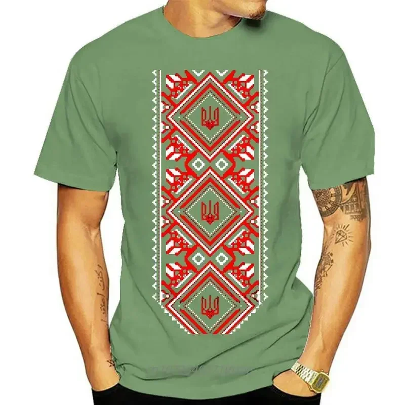 Summer Tops Hattori Bioshick Ukrainian Embroidered Print Vyshyvanka of T Shirt Nigikala Men T Shirt Mens Clothing Graphic Style