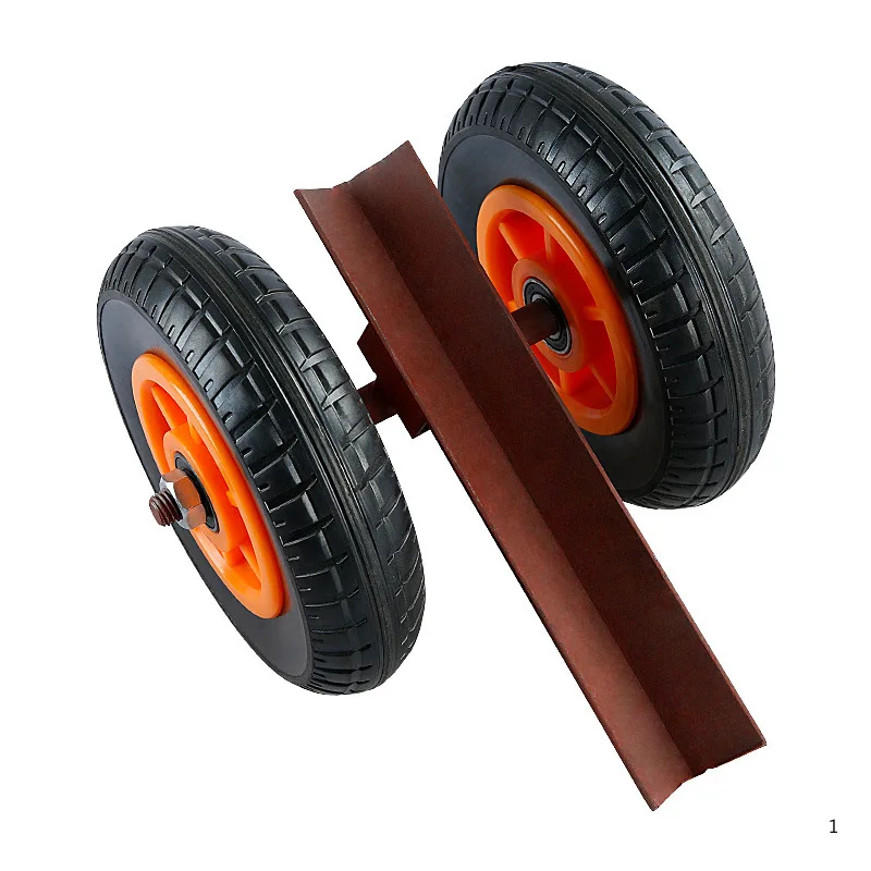 Marble Handling Push Truck Hand Push Angle Iron Channel Steel Push Wheel Heavy Duty Transport Mobile Solid Rubber Wheel