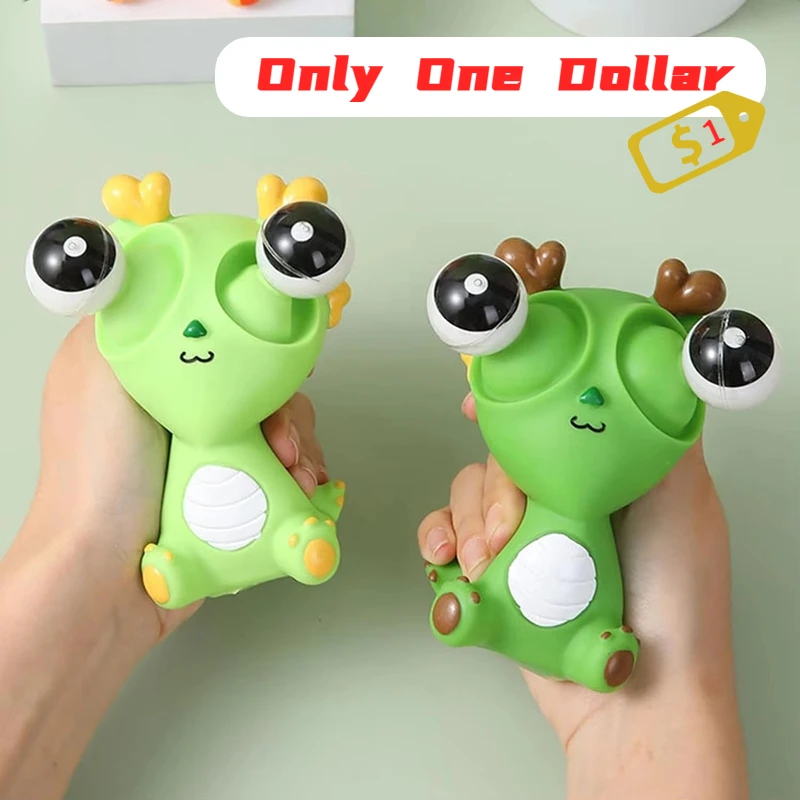 One Dollar Popping Out Eyes Dragon Squeeze Toys Adult Kids Stress Relief Fidget Toy Creative Staring Eye Funny toy Birthday Gift