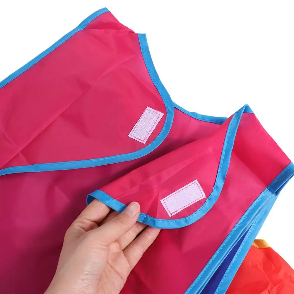 Kids Aprons Waterproof Baby Bibs Toddler Feeding Apron Kids Art Smock Painting Aprons with 3 Pockets Baby Clothes Protector
