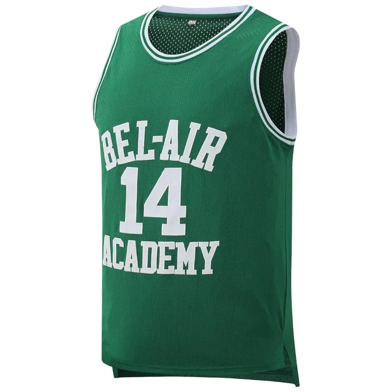 ▶ ❤ El Príncipe de Bel Air Academy # Camiseta de Baloncesto 14 SMITH 25 Carlton Banks, Ropa Hip Hop de los 90 para Fiestas y Cosplay, Hombre Talla S ❤ ◀