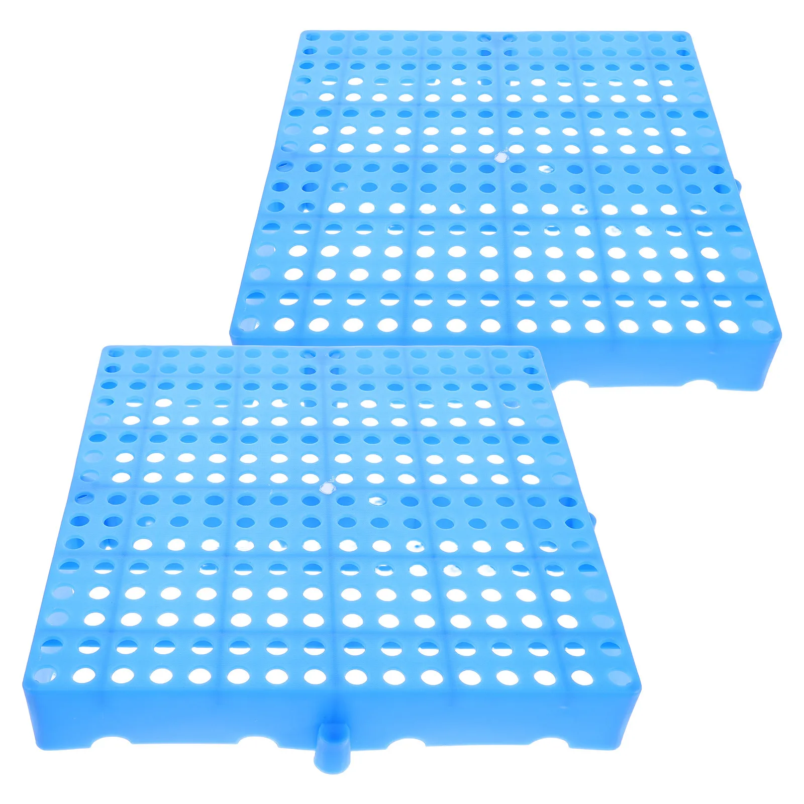 2Pcs Waterproof Plastic Warehouse Pallet Moisture Proof Grid Ventilation Floor Pallet Interlocking Storage Pad Basement Kitchen