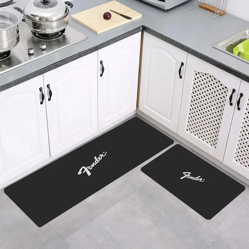 Carpets F-Fender Guita Door Mat Rugs Kitchen Carpet Aesthetic Room Decoration Home Balcony Foot Rug Doormat Entrance Mats Bath