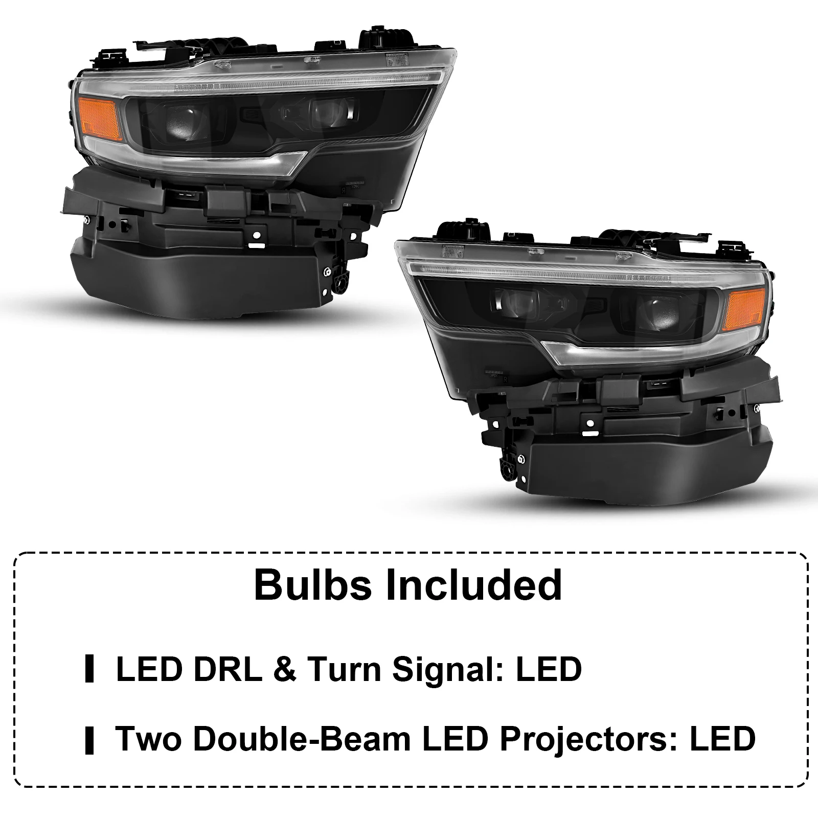 Factory Direct Sale LED Automotive Headlights for 2019-2022 Dodge Ram 1500 TRX LED Automotive Headlight view 2