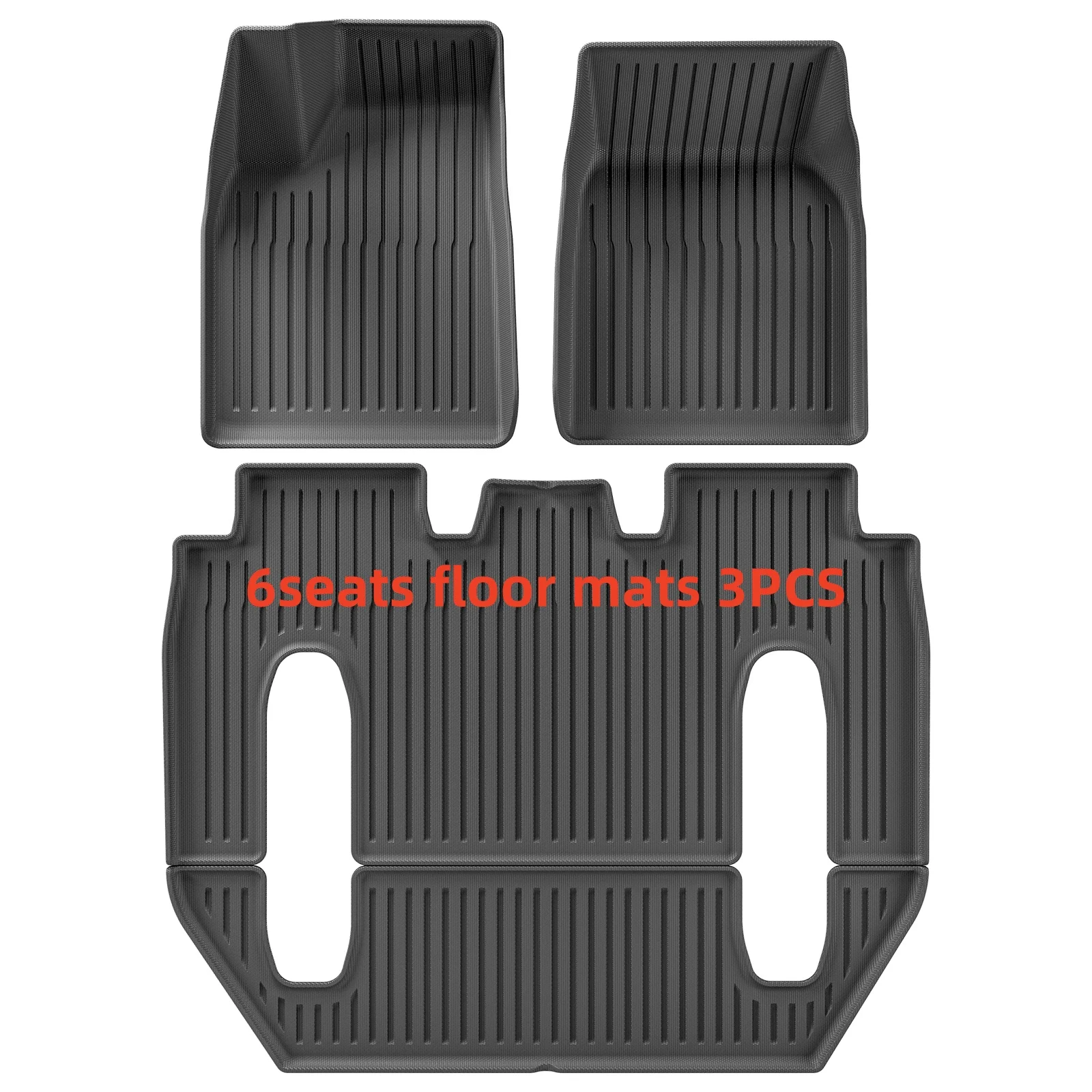 Für Tesla Model X 2024 5/6/7-Sitzer TPE 3D Autofußmatten Kofferraummatte Wasserdichter Schutz Linkslenker – Detail 15