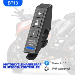 Waterproof Wireless Remote Control Button for Motorcycle Bike Handlebar Steering Wheel Media Controller Bluetooth-compatible