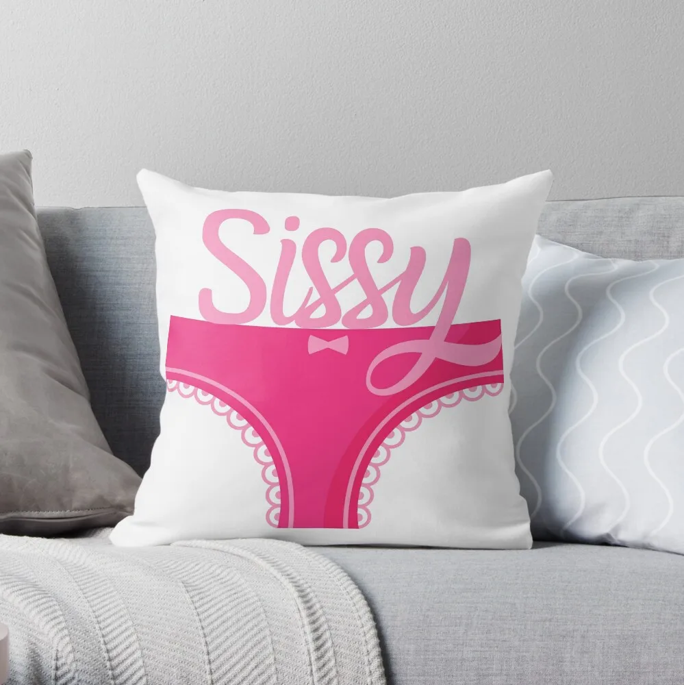 Sissy Pink Frilly Panties Throw Pillow Decorative Sofa Cushion Pillow Covers Decorative