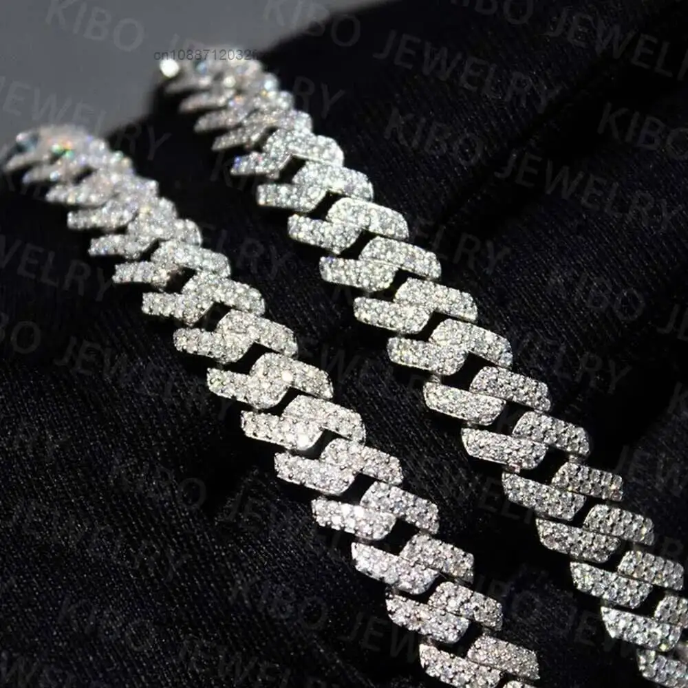 Luxury Cuban Bracelet Hip Hop Bracelet Moissanite Bracelet Sterling Silver 925 Jewellery.