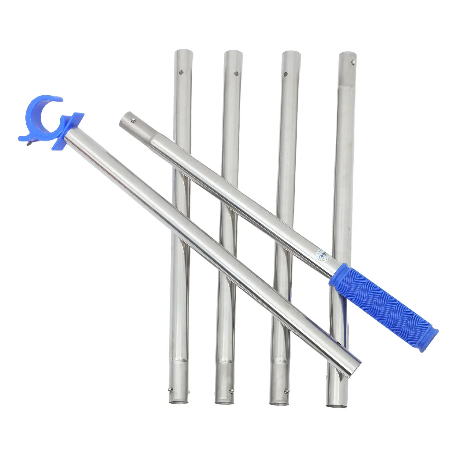 6-Section Telescoping Window Opener Pole Adjustable Metal Plastic Extendable Rod for High Windows Skylights Loft Hatches Awning