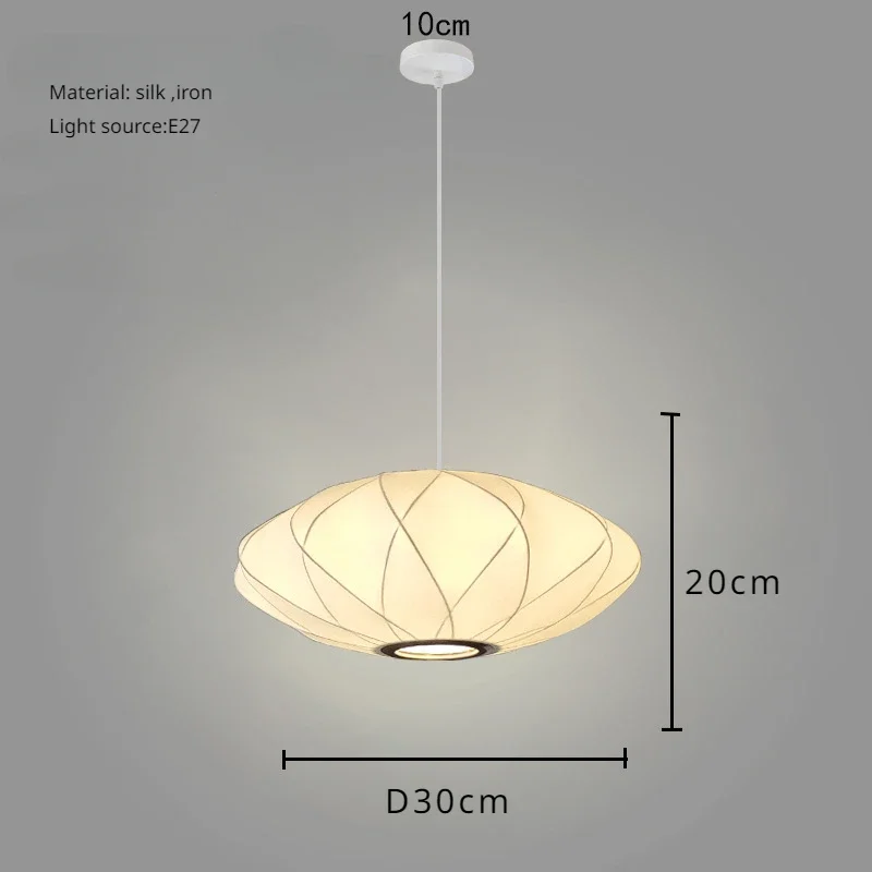 Modern Silk LED Pendant Lamp Denmark Designer Hanging Light for Living Room Hotel Restaurant Factory Direct High-End Home Decor
