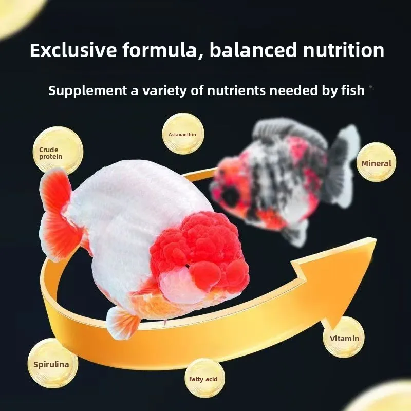 PORPOISE Ranchu & Oranda Sinking Food, High Protein Pellets for Lionhead, Ryukin, Color Enhancing Goldfish Feed