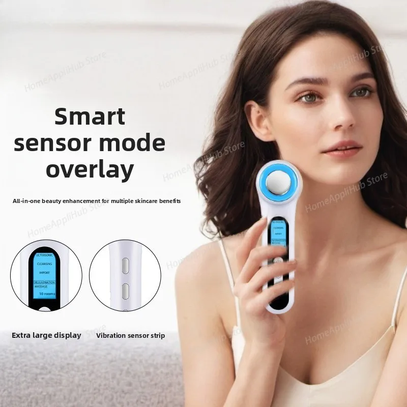 Beauty instrument, color light ion ultrasonic induction device, multifunctional vibrating facial massager