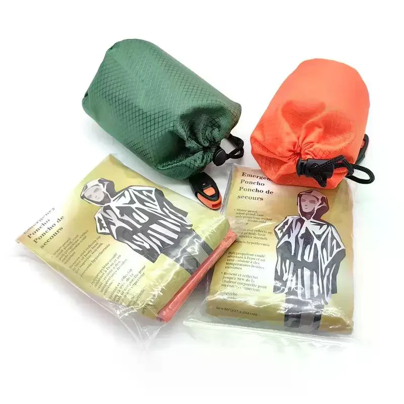 

Многофункциональный плащ для улицы, плащ для кемпинга со свистком, водонепроницаемая аварийная светоотражающая теплая одежда, снаряжение для кемпинга