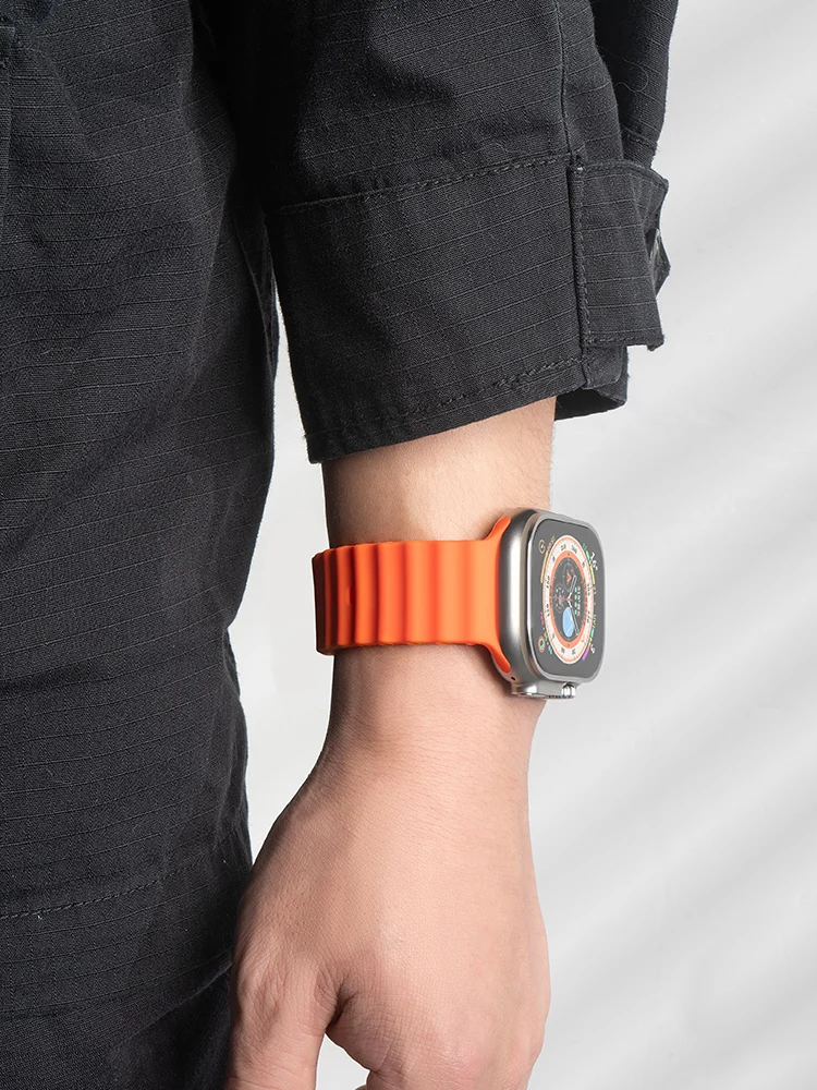 Ocean strap For Apple Watch Band S11 Ultra 49mm 9 8 7 6 5 SE 45mm 41mm 44mm Silicone Bracelet Wristband iWatch 10 46mm 42mm band