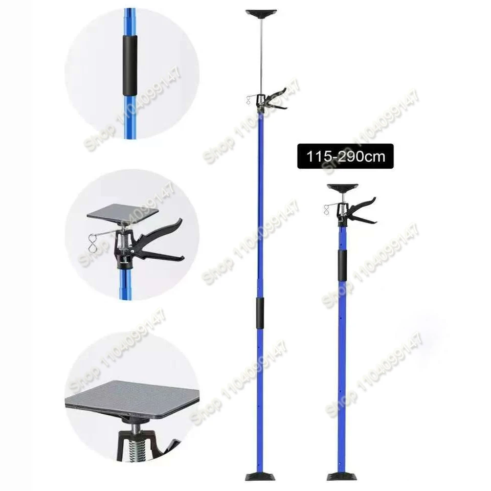 

Обновление, 2 шт., экономичный телескопический стальной опорный стержень, потолочный/шкаф/гипсокартон, строительный ручной подъемный домкрат, расширяемый 290 см