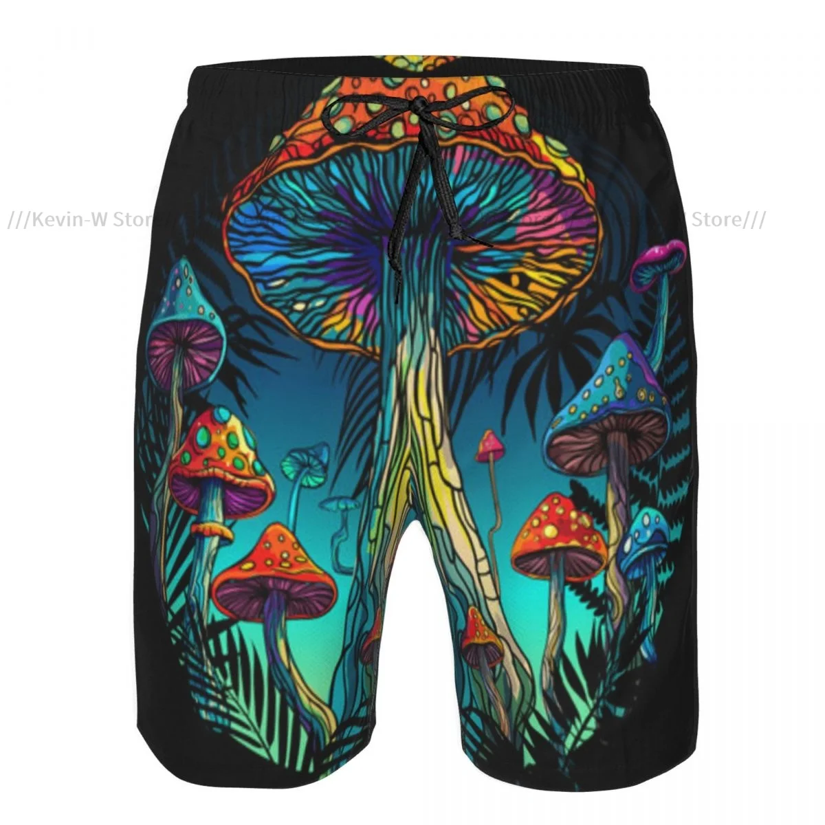 Swimwear Mens Swim Shorts Beach Swimming Trunks For Man Psychedelic Magic Glowing Mushrooms Swimsuit Surf Board Bathing Suit