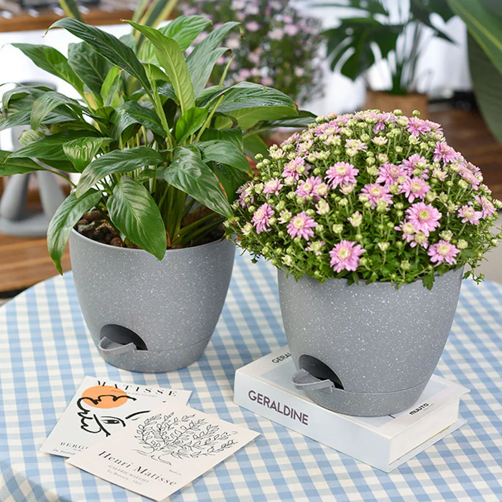 Smart and Sustainable Detachable Flower Pot with Cotton Sliver Design and Detachable Bottom Basin for Easy Drainage