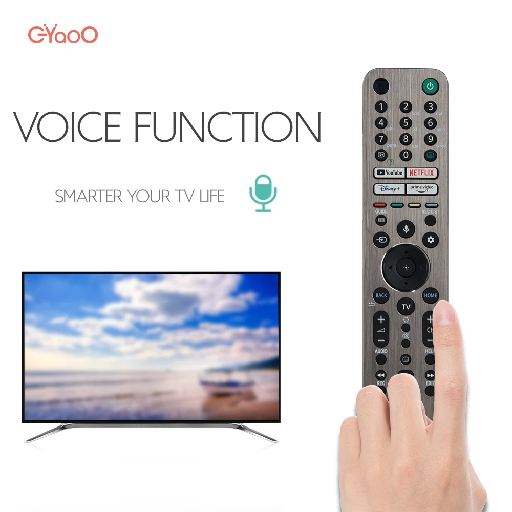 RMF-TX621E Voice Remote Control Backlit Bravia XR-55A90J A90J LED Smart Android Replace For Sony with Backlight