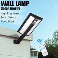 Powerful Solar Lights Outdoor Waterproof LED Flood Lights Motion Sensor with Remote 3 Modes Street Lamp for Yard Garden Path